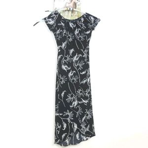 Thieves Like Us Short Sleeve BlackWhite Maxi Dress